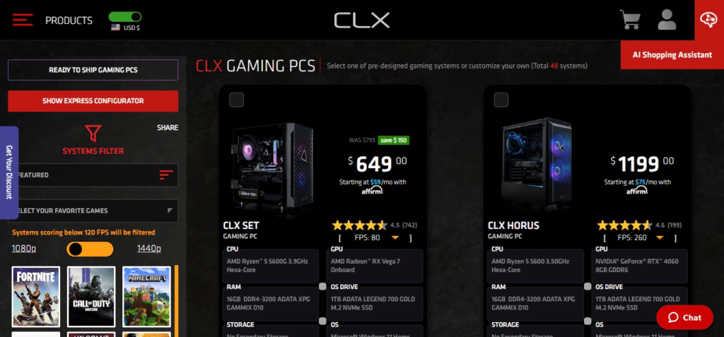 CLX SET Gaming Desktop