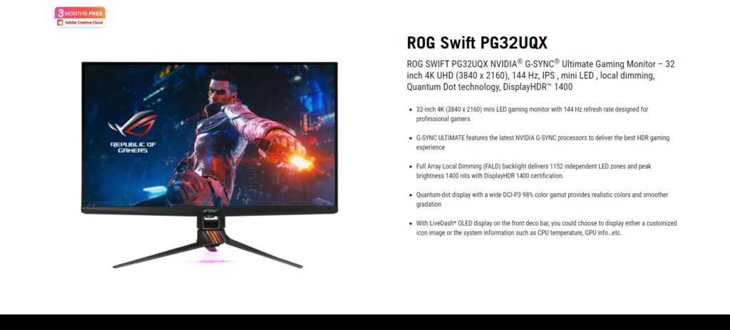  ASUS ROG Swift PG32UQX