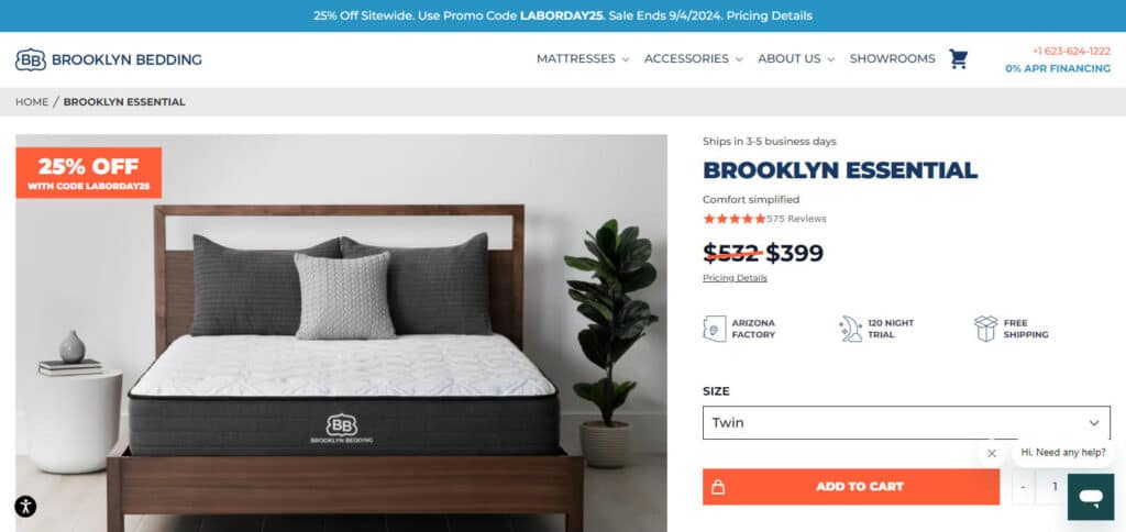 Brooklyn Bedding Essential Inexpensive Mattress