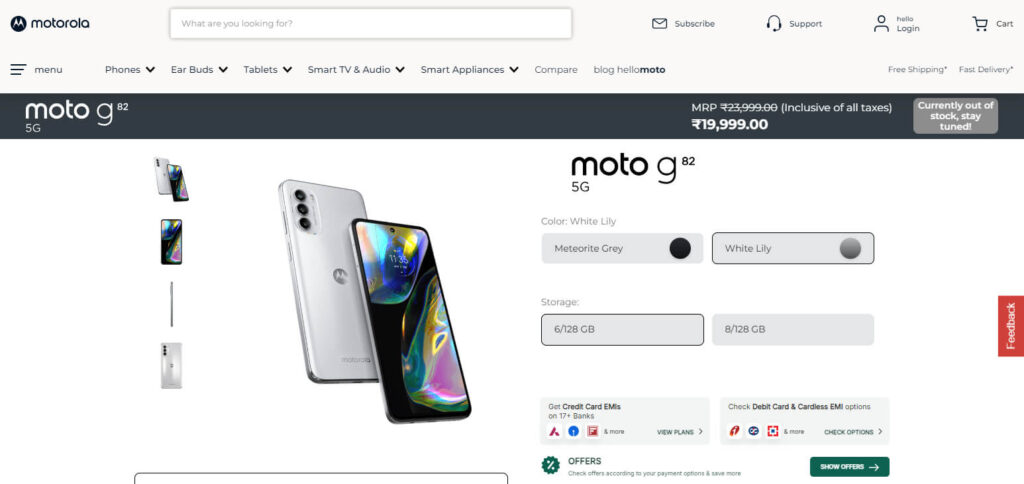 Moto G82 Motorola 5g Phone Under 25000