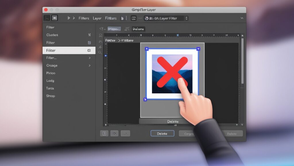 How to Delete Filter Layer In Gimp?
