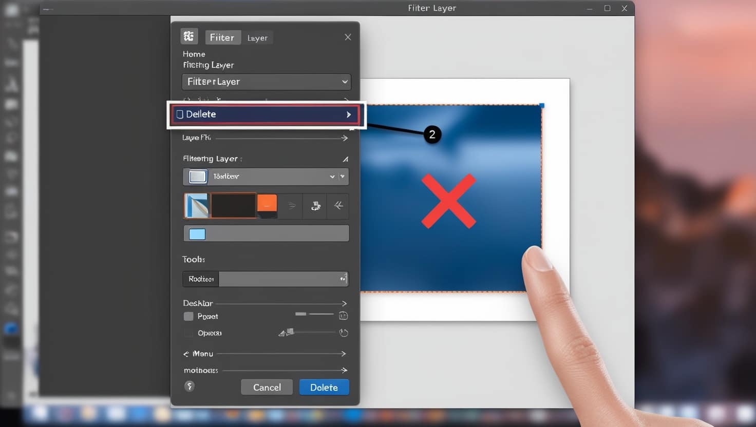 How to Delete Filter Layer In Gimp