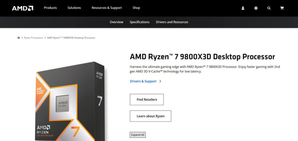 AMD Ryzen 7 9800X3D CPUs