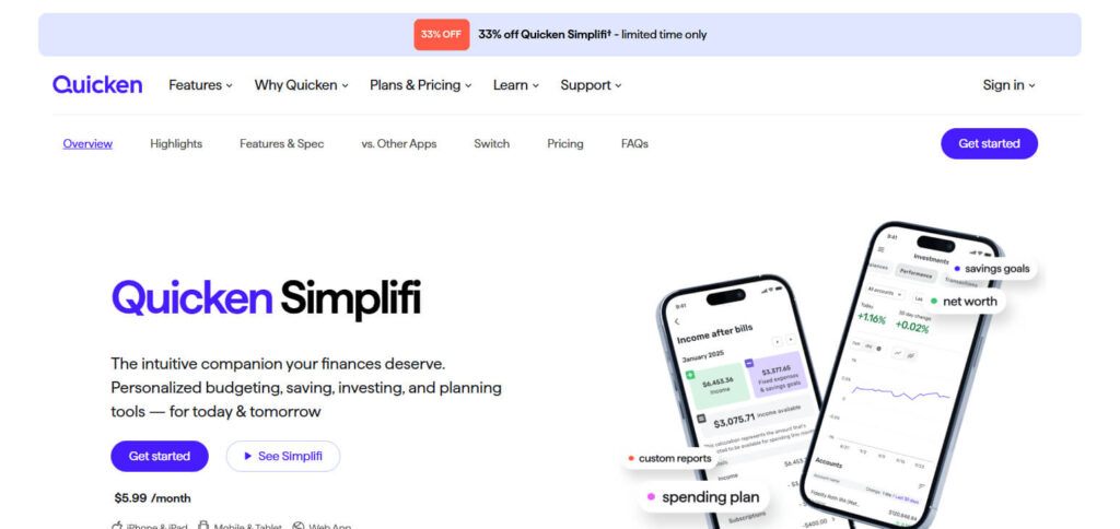 Simplifi by Quicken Mobile Banking Apps For Budgeting