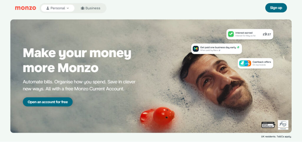 Monzo Mobile Banks For Travelers