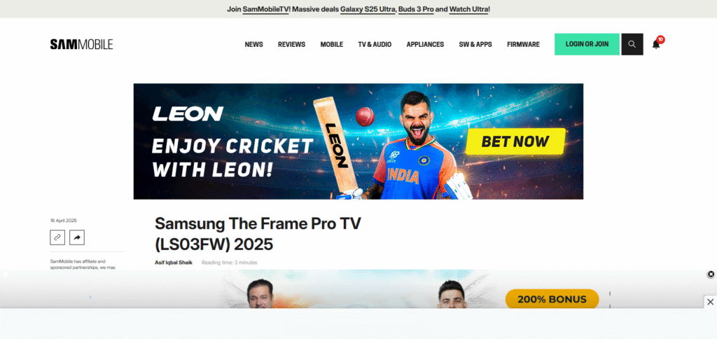 .Samsung Frame Pro TV