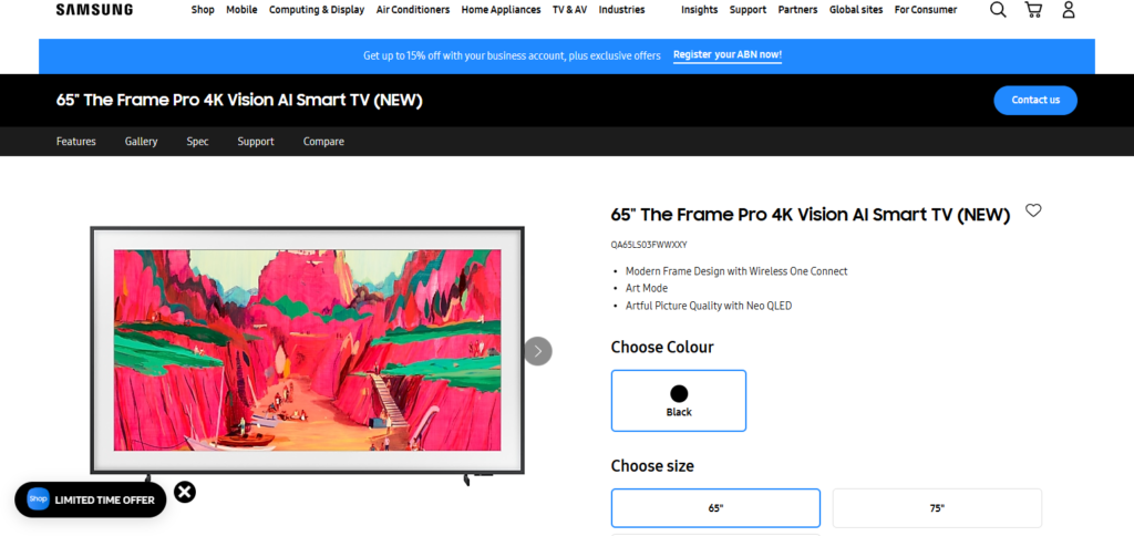 Samsung Frame Pro TV