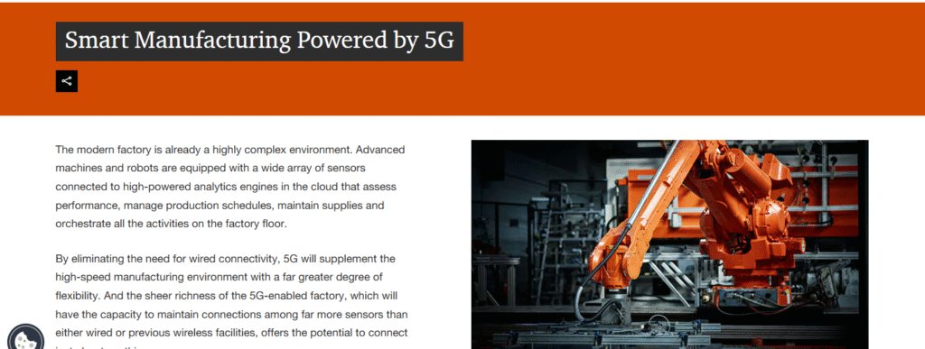 5G in Manufacturing 5G Tech Developments